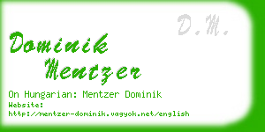 dominik mentzer business card